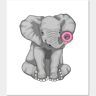 Elephant Donut Posters and Art